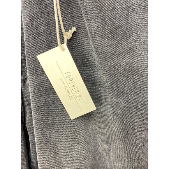 Forever 21 Distressed Faded Black‎ Cropped Women's Size 29 Denim Pants - Picture 6 of 10